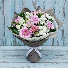 Букет цветов из:  Герберы, Альстромерии и Хризантемы #REPLACE_PRED# Мальчевской