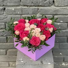 Цветочная композиция из Розы в коробке в Мальчевской