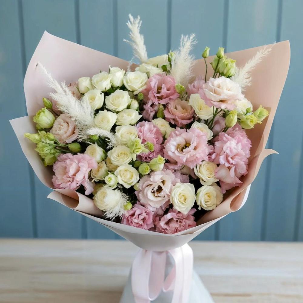 Букет цветов из: Альстромерии и Розы в Мальчевской