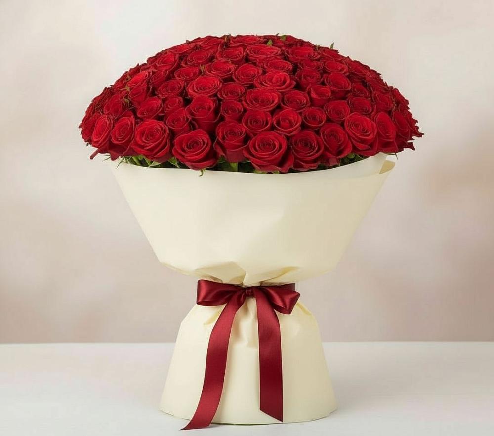 Букет 101 Красная роза Милано в Мальчевской