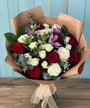 Букет цветов из:  Розы и Альстромерии в Мальчевской