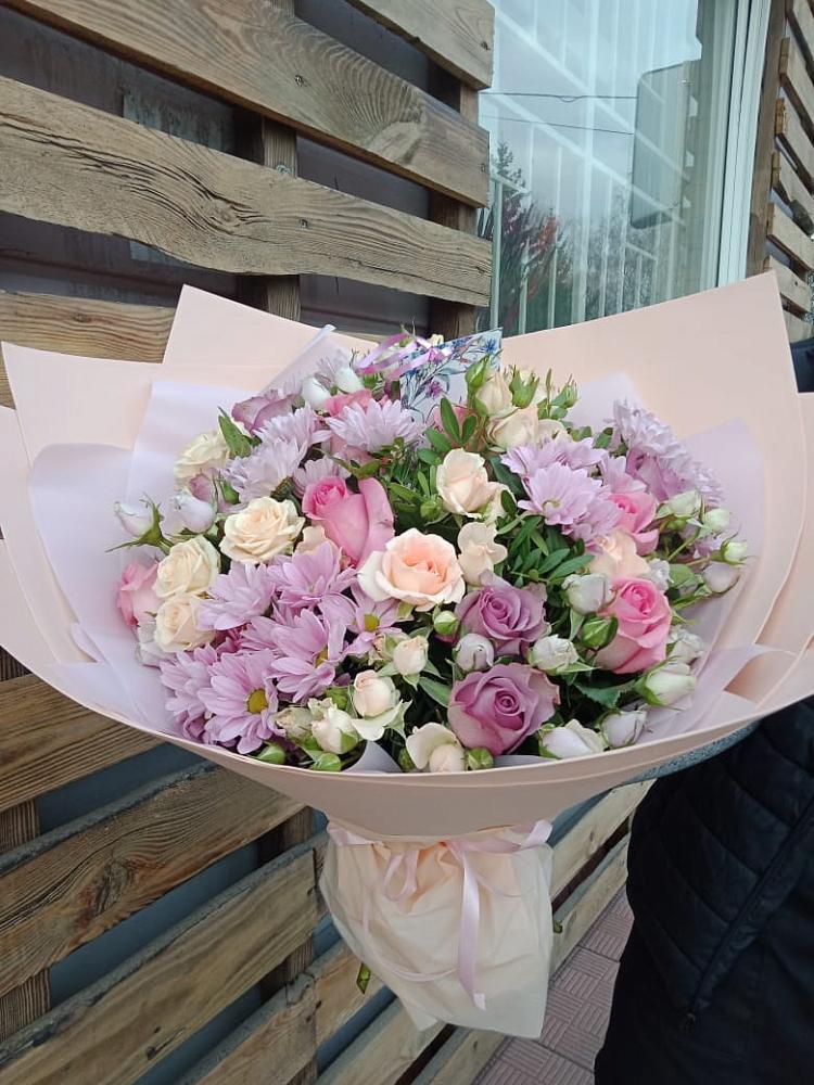 Букет цветов из: Розы и Хризантемы в Мальчевской