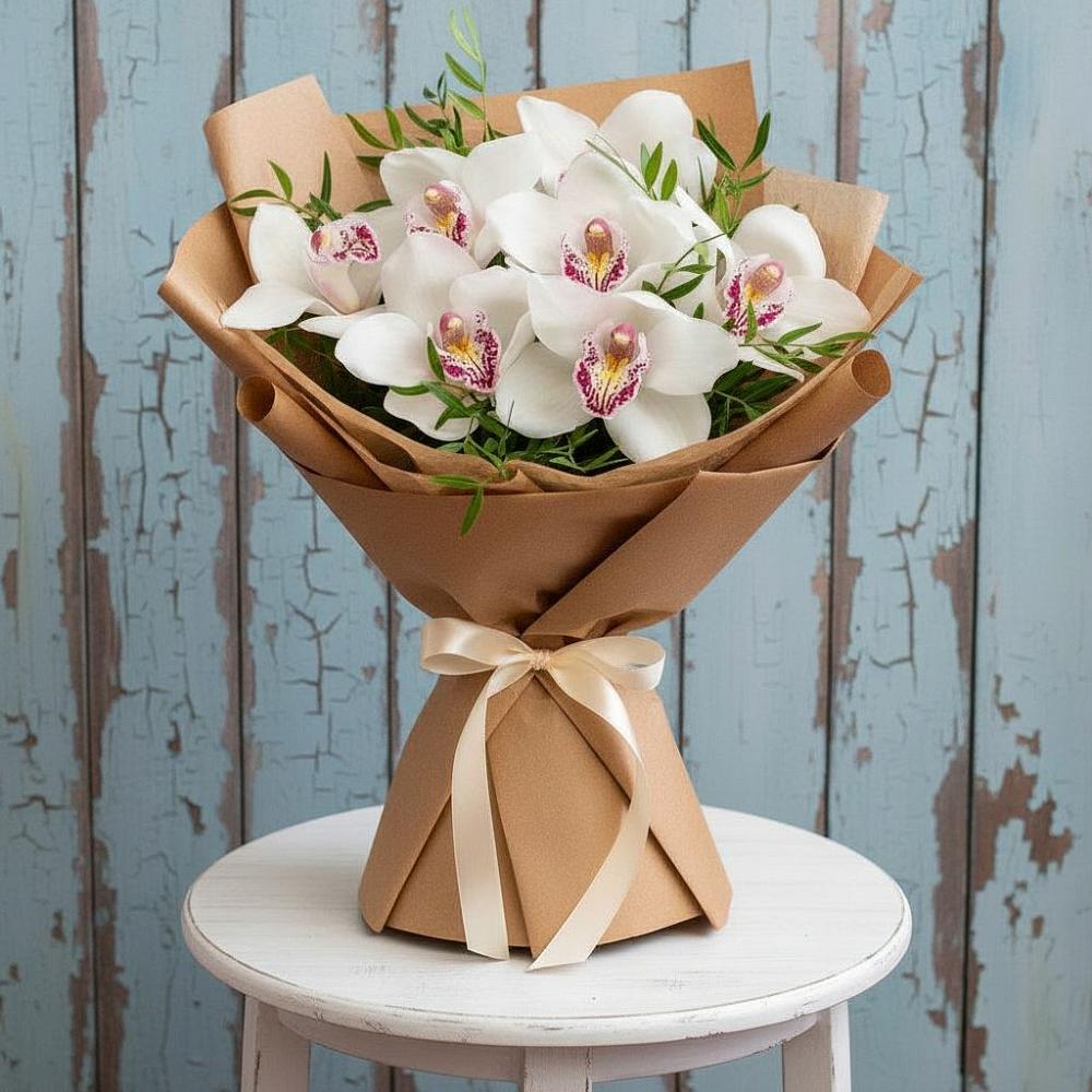 Букет цветов из: Орхидеи и Розы в Мальчевской