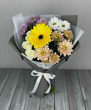 Букет цветов из:  Розы, Герберы и Хризантемы #REPLACE_PRED# Мальчевской