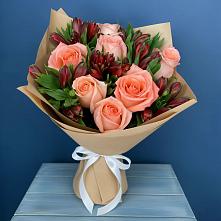 Букет цветов из:  Розы и Альстромерии в Мальчевской