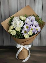 Букет цветов из:  Хризантемы и Розы #REPLACE_PRED# Мальчевской