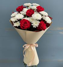 Букет цветов из:  Розы и Хризантемы #REPLACE_PRED# Мальчевской