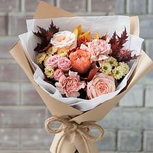 Букет цветов из:  Гвоздики, Хризантемы и Розы в Мальчевской