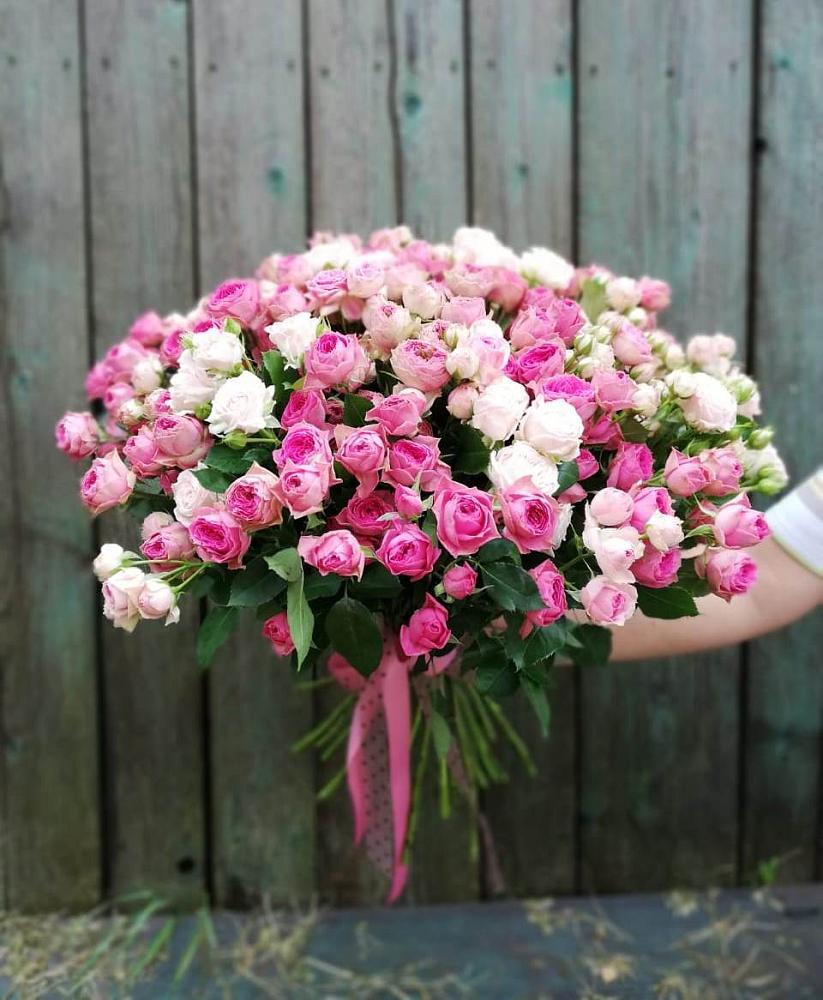 Букет Розовые кустовые розы Натали и Лав Лидия в Мальчевской