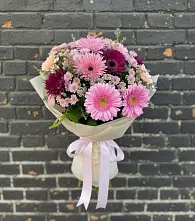 Букет цветов из:  Герберы и Хризантемы в Мальчевской