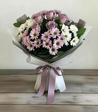 Букет цветов из:  Хризантемы и Розы в Мальчевской