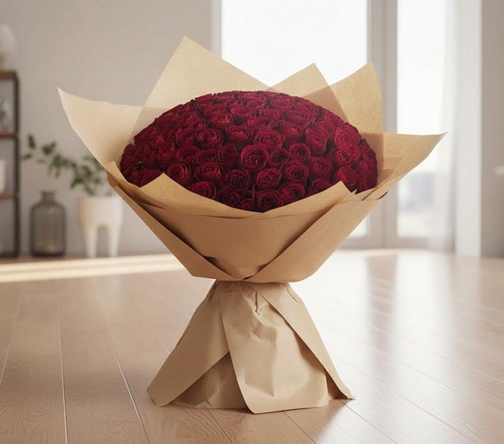 Букет 101 Красная роза в Мальчевской