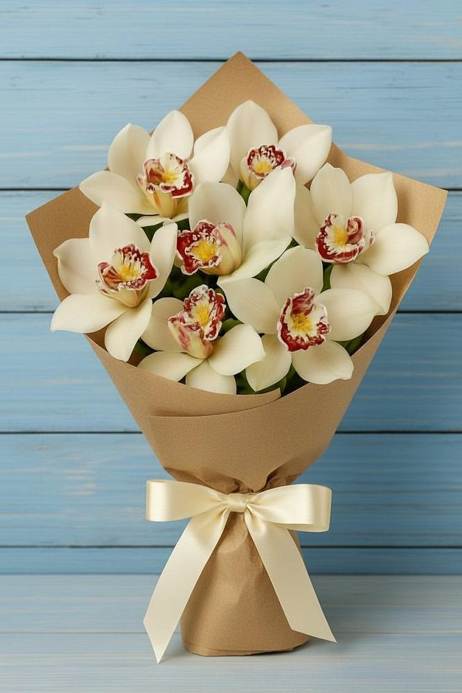 Букет цветов из: Орхидеи и Розы в Мальчевской