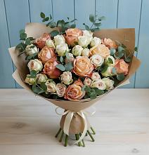 Букет цветов из:  Альстромерии и Розы в Мальчевской